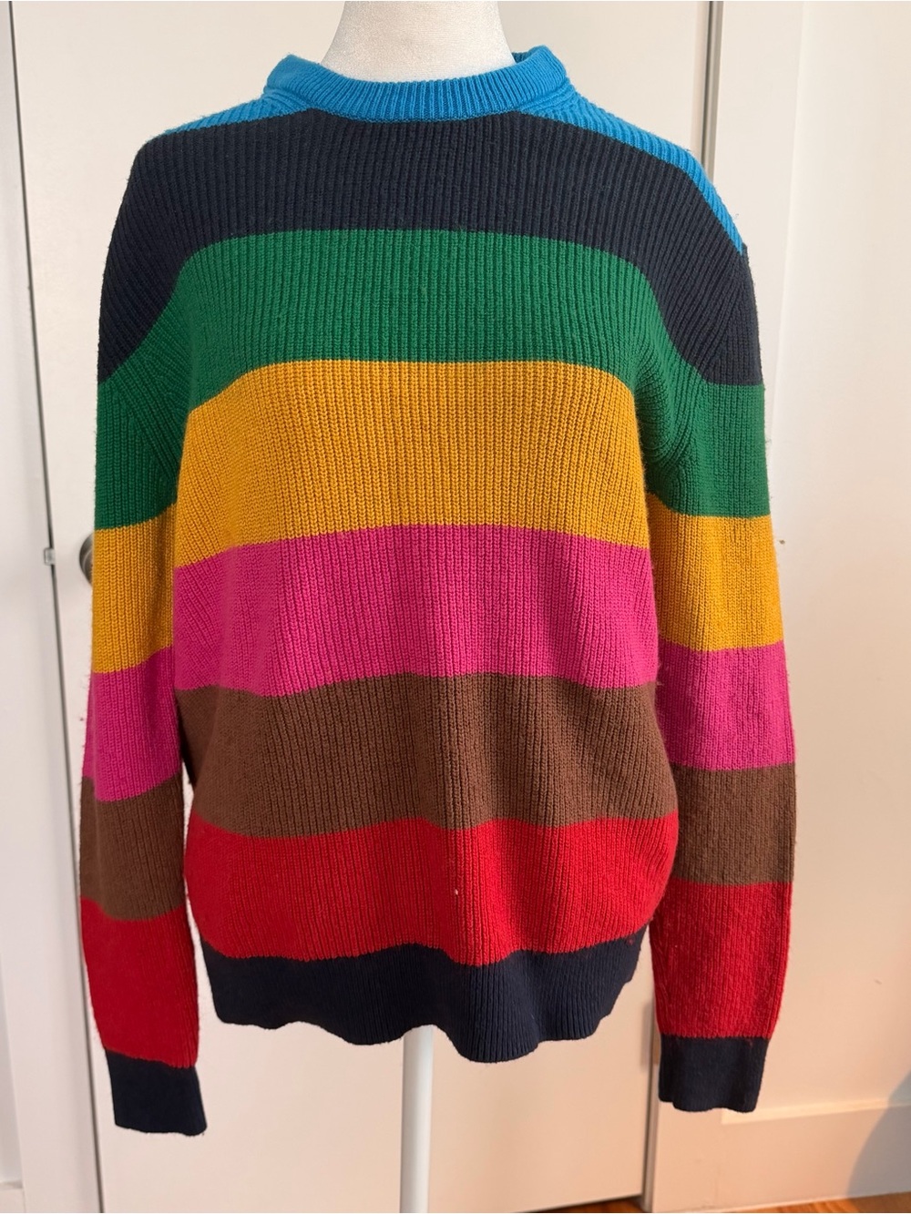 Multicolor Stripe Crewneck Sweater